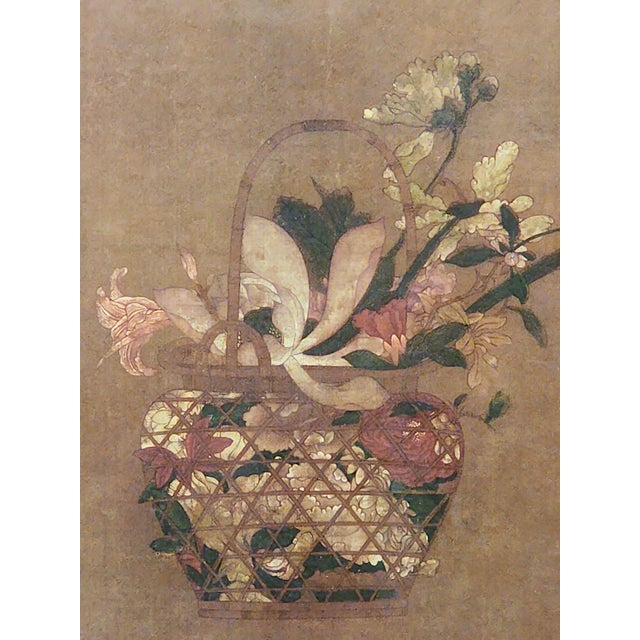 1960s 1960s Tosa Mitsuoki Vintage Floral Print "Basket of Flowers" For Sale - Image 5 of 5