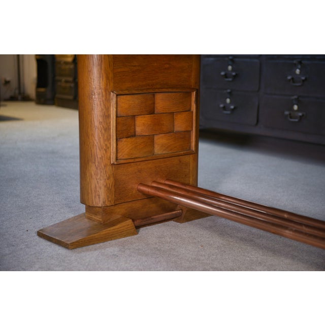 1940s Vintage Oak Table, 1940s For Sale - Image 5 of 13