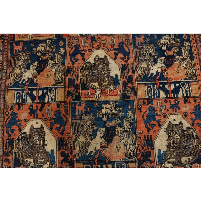 Authentic 19th Century Persian Senneh Rug For Sale - Image 4 of 7