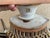 Ceramic French White,Salmon and Gold Pierced Porcelain Compote Basket Centerpiece Bowl For Sale - Image 7 of 8