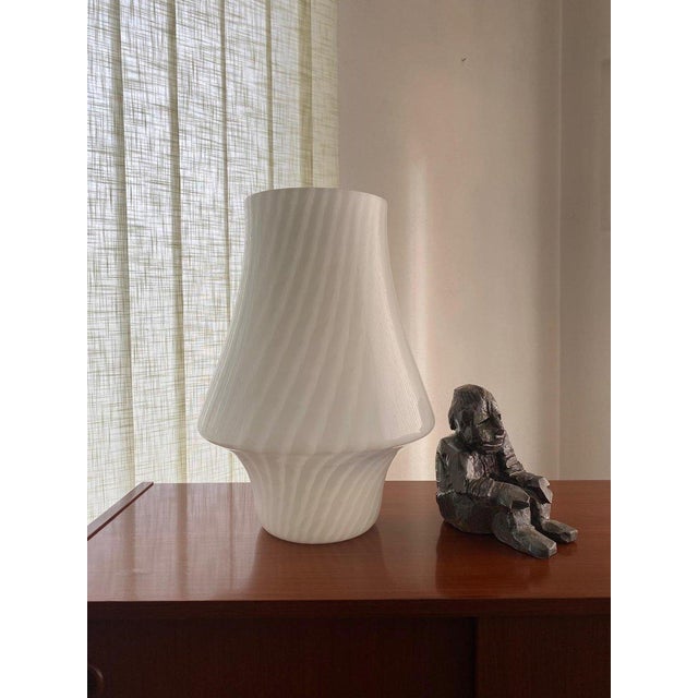 Murano Glass Mushroom Table Lamp, 1970s, in Flawless conditions. Designed 1960 to 1969 European Plug (up to 250V).The...