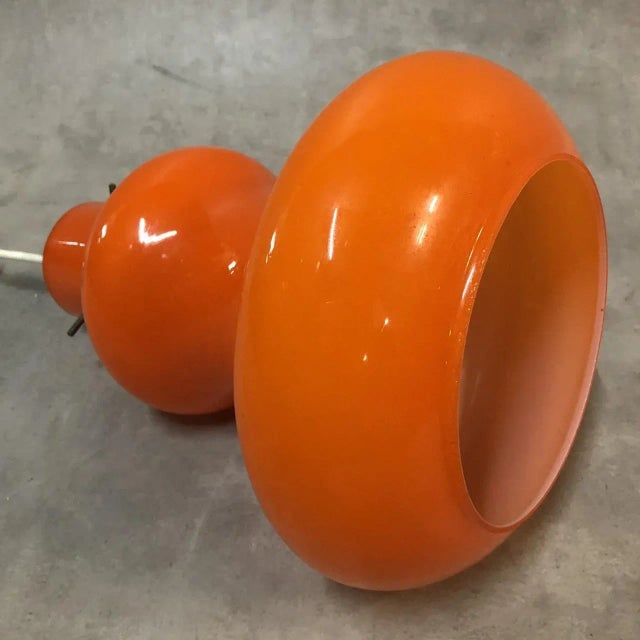 1970s Opaline Orange Ceiling Lamp, 1970s For Sale - Image 5 of 8