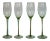 1960s Mid-Century Modern Tiffin Green Champagne Glasses - Set of 4 For Sale