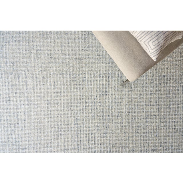 Exquisite Rugs George Tufted New Zealand Wool & Cotton Light Blue/Ivory Rug-8'X10' For Sale In Los Angeles - Image 6 of 7