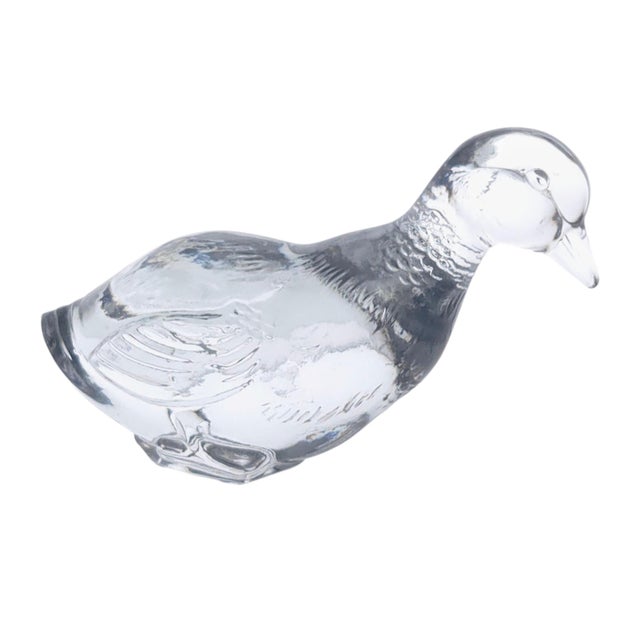 Glass Baccarat France Crystal Seated Duck Figurines Pair 5" For Sale - Image 7 of 12