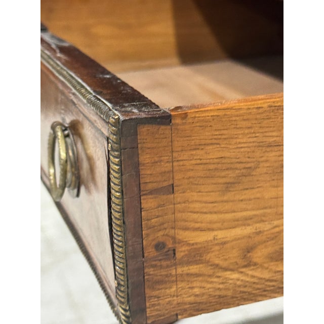 Brown Antique Early 19th Century Fine English Lyre Base Console Table For Sale - Image 8 of 11