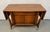 Mid-Century Modern Sculpted Mid-Century Rolling Drop-Leaf Walnut Bar Cart For Sale - Image 3 of 17