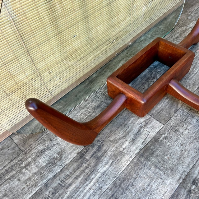 Mid-Century Modern Adrian Pearsall Style Glass Top Coffee Table. Circa 1960s For Sale - Image 15 of 18