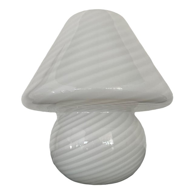 White Murano Glass Mushroom, 1970s For Sale