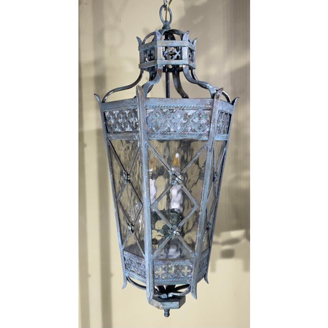 Exquisite Tuscan Style Brass Hanging Lantern - A Timeless Piece Art For Sale - Image 11 of 18