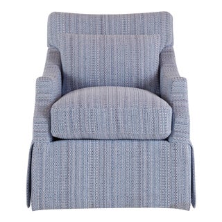 Transitional Margaux Accent Chair, Blue For Sale
