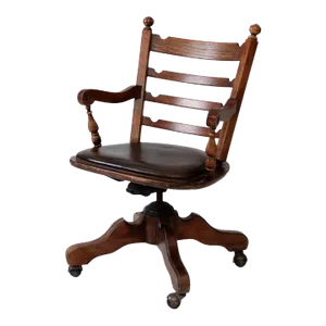 Mid Century Wooden Office Desk Chair
