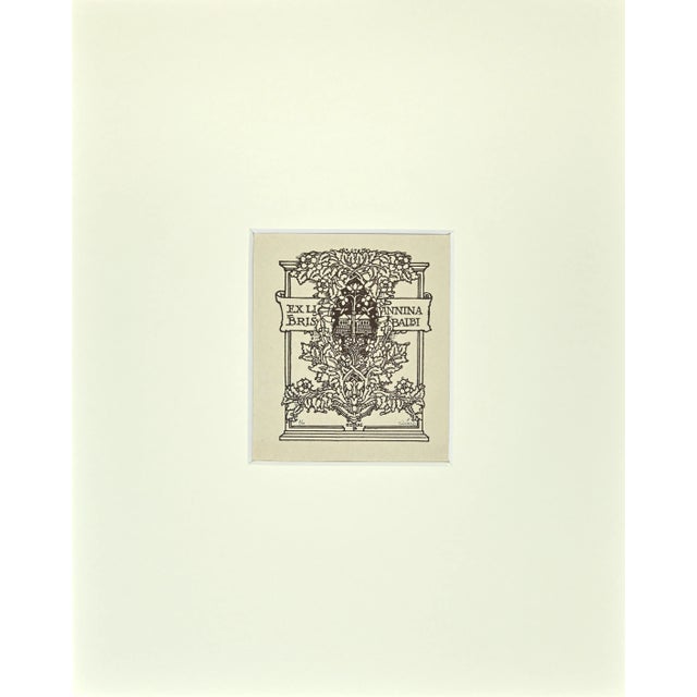 Giulio Cesari, Ex Libris Giorgio Balbi, Woodcut, Mid-20th Century For Sale