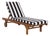Newport Chaise Lounge, Black Stripe For Sale