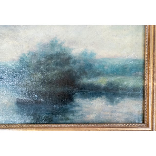 19th Century American Tonalist School Landscape Painting Style of George Inness For Sale - Image 9 of 18