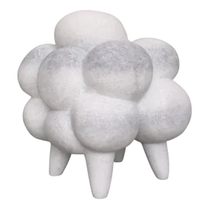 Standing Grey Cloud Hand Carved Marble Sculpture by Tom Von Kaenel