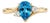 Minimalist Swiss Blue Topaz Ring | Pear Shaped Blue Gemstone Ring | Dainty December Birthstone Ring Us 7 For Sale