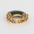 70s Vintage Malachite Brutalist Ring High Dome Sz 6.5 14k Yellow Gold Jewelry For Sale In Los Angeles - Image 6 of 8