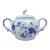 Early 20th Century Sigma Double Handle Lidded Porcelain Sugar Bowl Victoria Blue 7050 For Sale