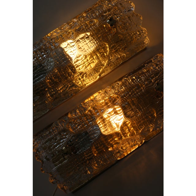 Glass and Brass Wall Lights by Carl Fagerlund for Orrefors, 1960s, Set of 2 For Sale - Image 16 of 18