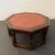 Rustic 1950s Romweber Furniture Co. Octagonal Oak and Leather Coffee Table For Sale - Image 3 of 10