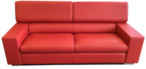 Natuzzi for Maurice Villency Red Leather Couch Made in Italy