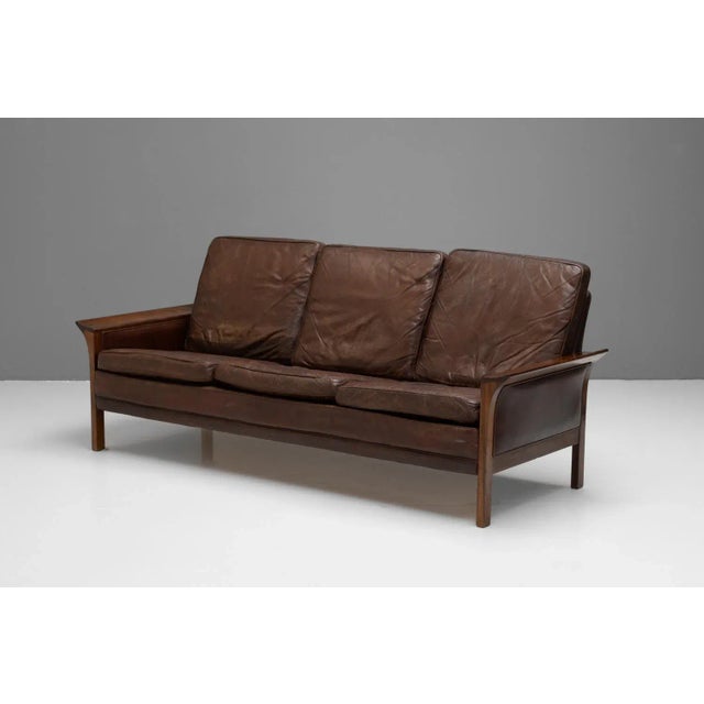 Mid-Century Leather Sofa, 1960s For Sale - Image 6 of 6