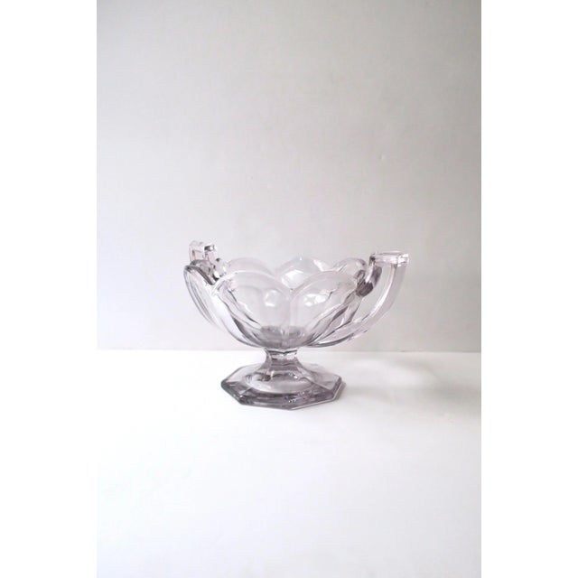 Glass Glass Urn With Scalloped Edge For Sale - Image 7 of 12