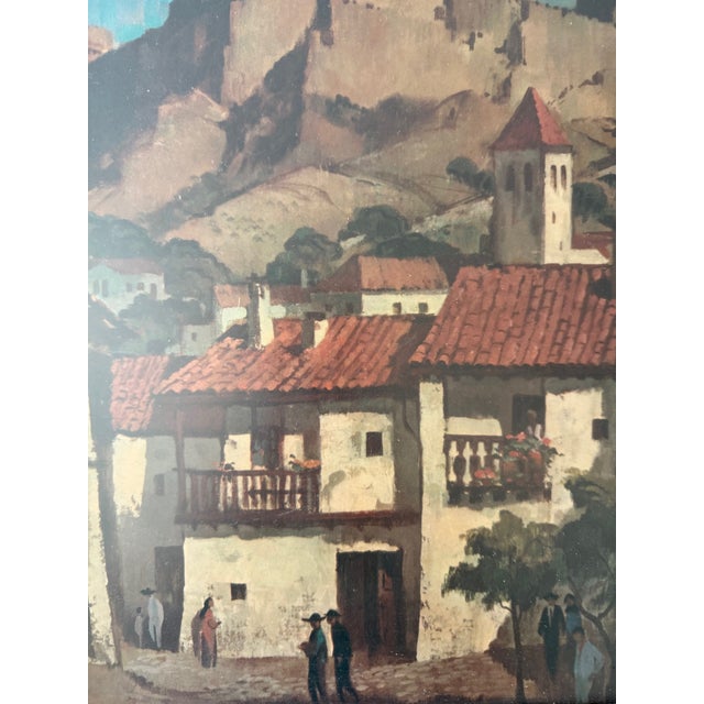 Mid 20th Century Pair of Framed Vintage Mid Century Travel Prints For Sale - Image 5 of 14