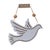 Contemporary Wood Dove and Angel Sentiment Ornament (Set of 6) For Sale - Image 3 of 5
