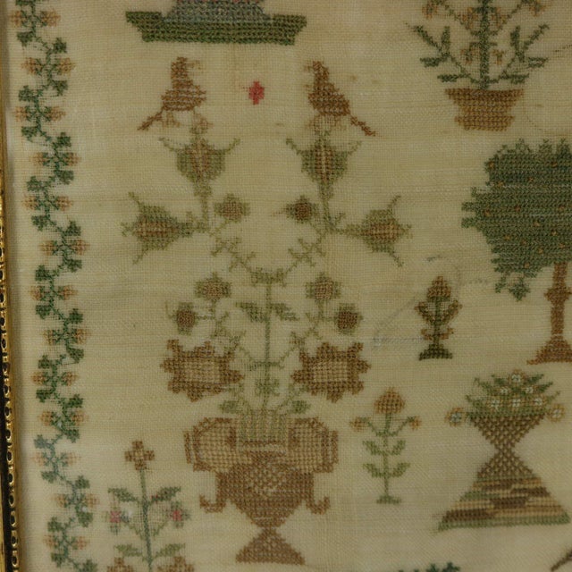 Antique Sampler, 1842, by Ann Minter Aged 8 Years For Sale - Image 9 of 17