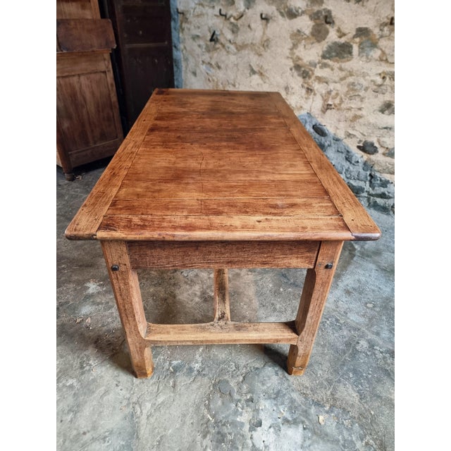 French Walnut Dining Table with Drawer, Late 19th Century For Sale - Image 6 of 18