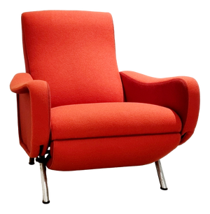 Vintage Reclining Lady Chair in Wool by Marco Zanuso for Pizzetti, 1960s