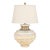 Late 20th Century Sculptural Neoclassical Shell Urn Table Lamp With Cream Tapered Shade For Sale