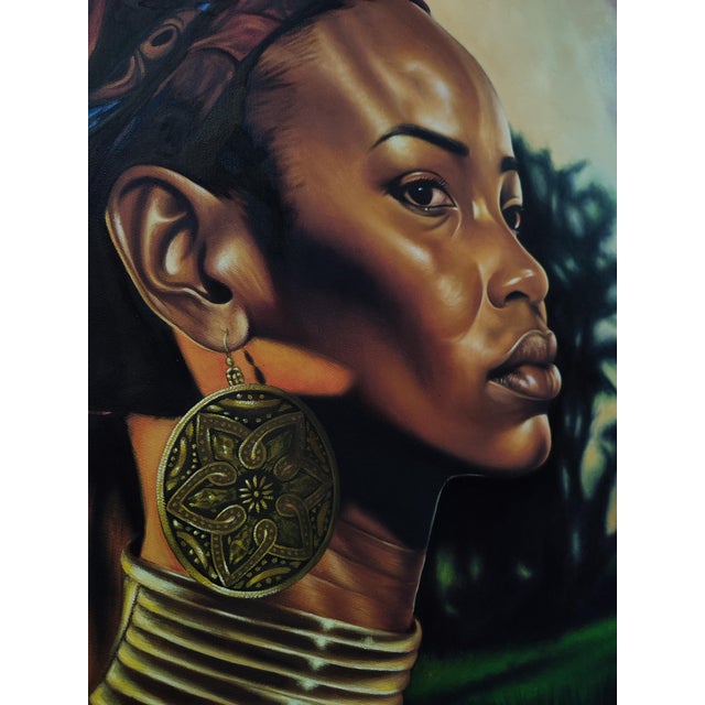 "Unspoken", Oil on Canvas Painting by Franklin Igwenagu For Sale - Image 4 of 5
