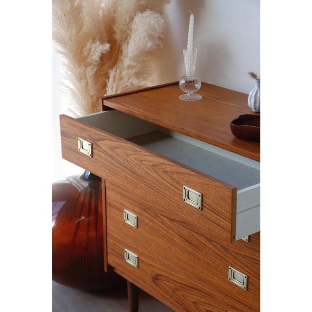 Wood Vintage Danish Teak Chest of Drawers, 1970s For Sale - Image 7 of 12