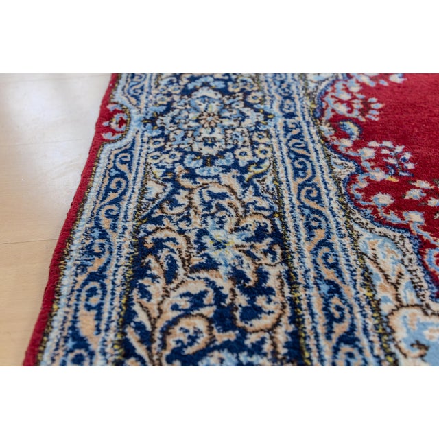 Middle Eastern Hand-Knotted Kirman Rug For Sale - Image 4 of 14