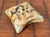 Beautifully glazed pottery flower frog with a puffy pillow-like shape. Signed by maker. Most items found at Pub & Oasis...