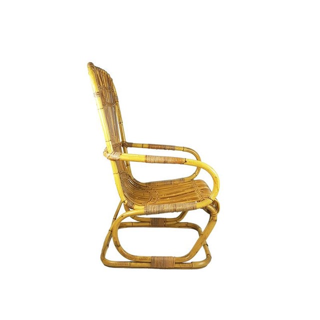 Mid-Century Modern Italian Armchairs in Rattan and Rush, 1960s, Set of 2 For Sale - Image 11 of 18