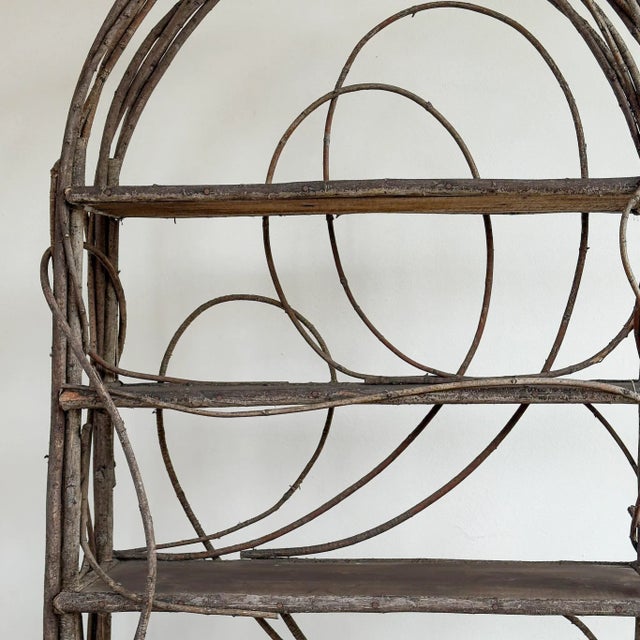 1980s Rustic Twig & Branch Bentwood Display Étagère For Sale - Image 4 of 12
