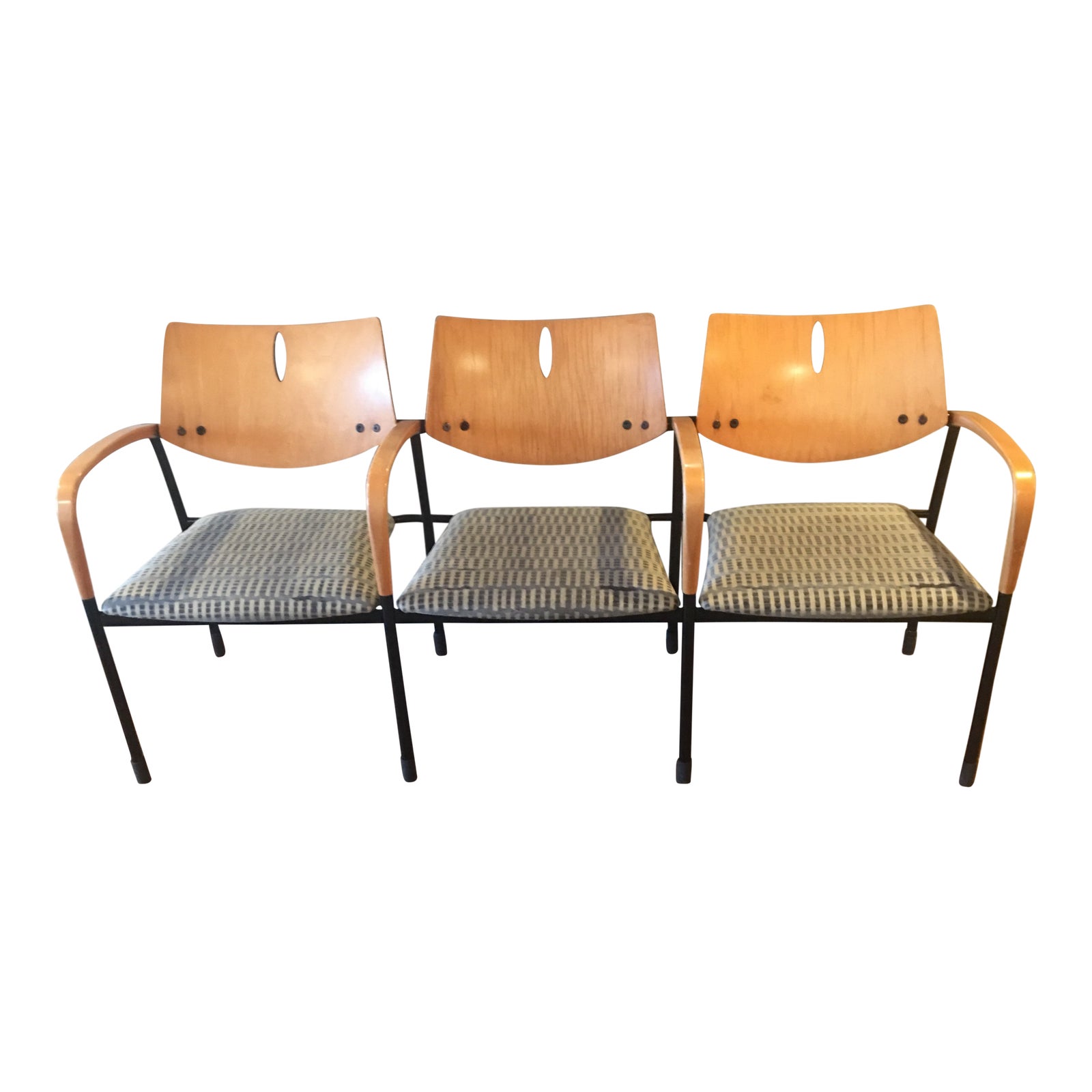 Modern Eames Atomic Style 3 Seat Chair Bench Chairish