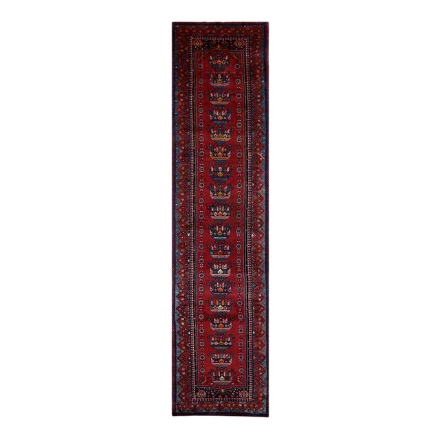 1940s Persian Malayer Area Rug 3'9" X 15'10" For Sale