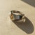 Square-Cut Citrine Architectural Silver Cocktail Ring, Size 7.5 For Sale - Image 4 of 6