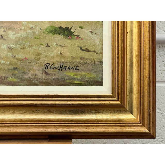 Vintage Post-Impressionist Painting of Tree-Lined River in the Irish Countryside 1980 Circa For Sale - Image 4 of 10
