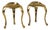 Hollywood Regency Style Sculptural Brass Stool, 1970s, Set of 2 For Sale