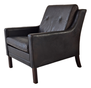 Mid-Century Modern Danish Lounge Chair in Dark Brown Leather, 1960s