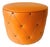 Vintage Pouf in Orange Faux Leather, 1960s For Sale