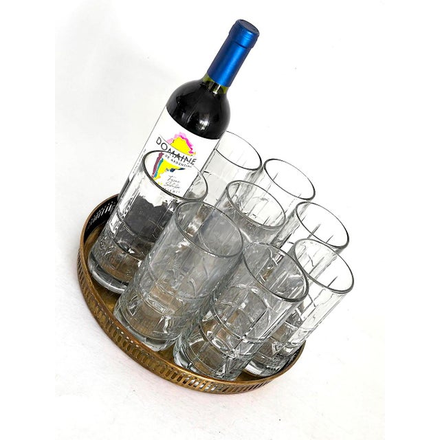 Transparent Vintage Anchor Hocking Flat Iced Tea Tumblers in Tartan (Manchester) Clear, Set of 8 For Sale - Image 8 of 10