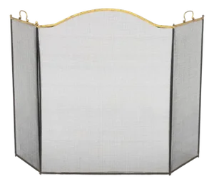 Brass Framed Tri-Fold Firescreen