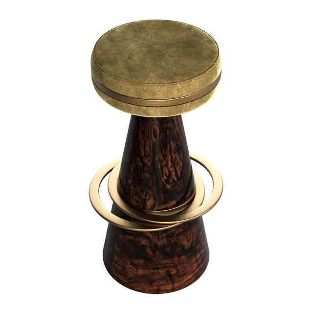 Not Yet Made - Made To Order "Coraggioso" Barstool With Patina Bronze, Handmade For Sale - Image 5 of 7